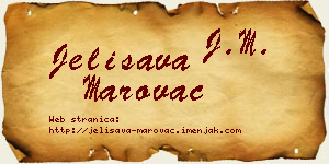Jelisava Marovac vizit kartica
